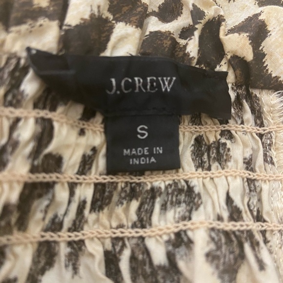 J. Crew Ruffleneck Puff-Sleeve Dress in Leopard Print - Picture 7 of 9